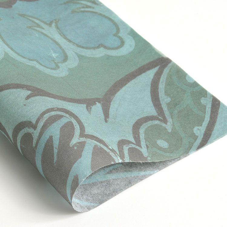 壁紙 はがせる パッチワーク壁紙  Hattan NLXL BIG PATTERN "PAOLA" MURAL HMRV-03 24枚フルセット 再湿タイプ ビンテージ 花柄 青 ブルー | 壁紙屋本舗 | 03