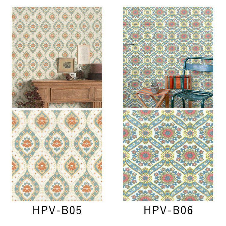 壁紙屋本舗 壁紙 はがせる ヴィンテージ柄 パッチワーク壁紙 カット