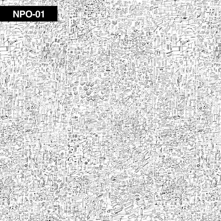 壁紙 はがせる 輸入壁紙 NLXL LAB Sketched Wallpaper Neil Poulton 1ロール 48.7cm×10m 単位で販売 国内在庫