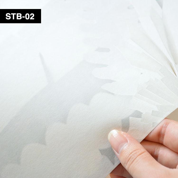 壁紙 はがせる 輸入壁紙 MONOCHROME WALLPAPER BY STUDIO BOOT ペーパーフラワー モノクロ STB-02