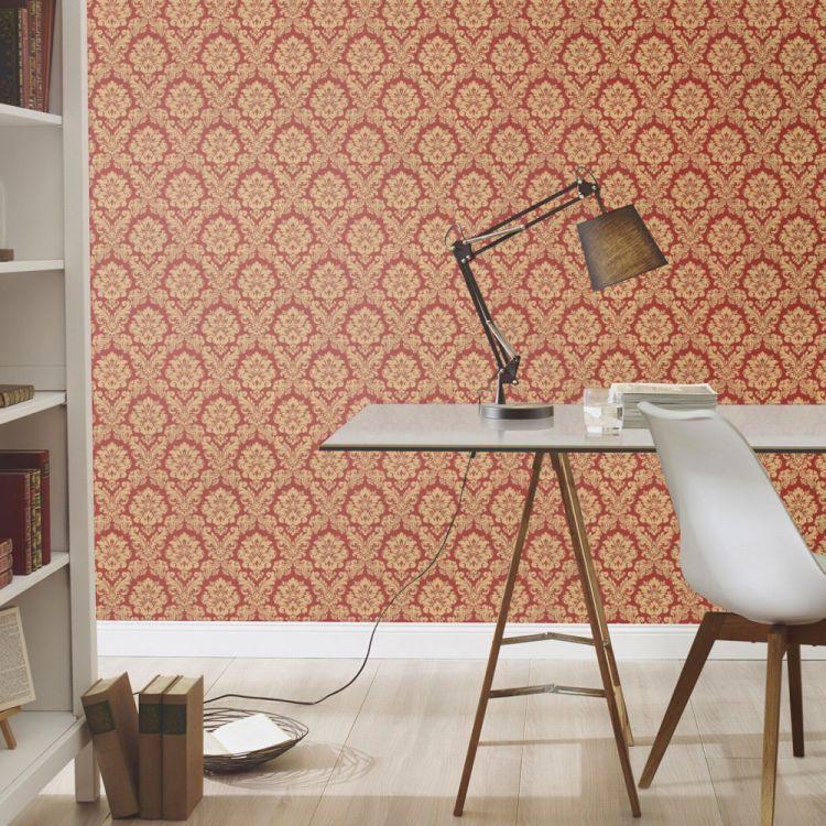 壁紙屋本舗 壁紙 はがせる 輸入壁紙 クロス ダマスク柄 織物調 570526