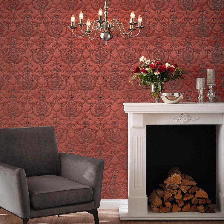 壁紙屋本舗 壁紙 はがせる 輸入壁紙 クロス ダマスク柄 織物調 570830