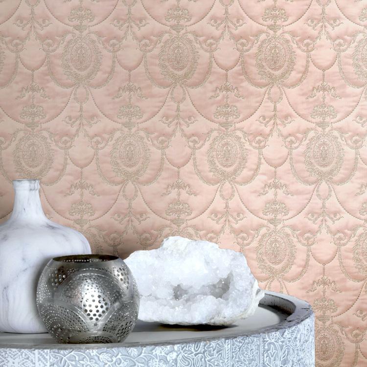 壁紙屋本舗 壁紙 はがせる 輸入壁紙 クロス ダマスク柄 織物調 570830