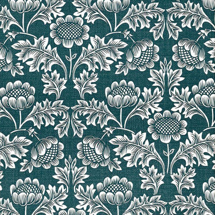 輸入壁紙 Vintage Wallpaper Wd 158 ヴィンテージ レトロ 花柄 緑 壁紙屋本舗 Paypayモール店 通販 Paypayモール