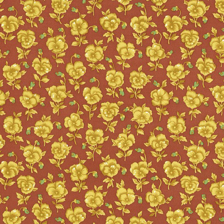 輸入壁紙 Vintage Wallpaper Wd 197 ヴィンテージ レトロ 花柄 パンジー 茶色 Ykik Vin Vint Wd197 壁紙屋本舗 通販 Yahoo ショッピング