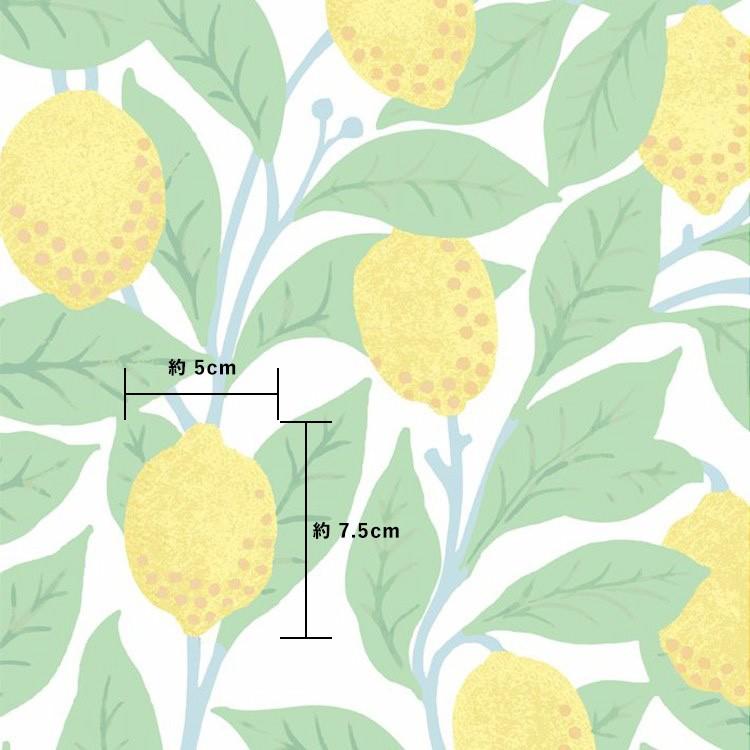 貼ってはがせる シール 壁紙 リメイクシート wallshoppe(ウォールショップ) / Lemons-White | 壁紙屋本舗 | 03