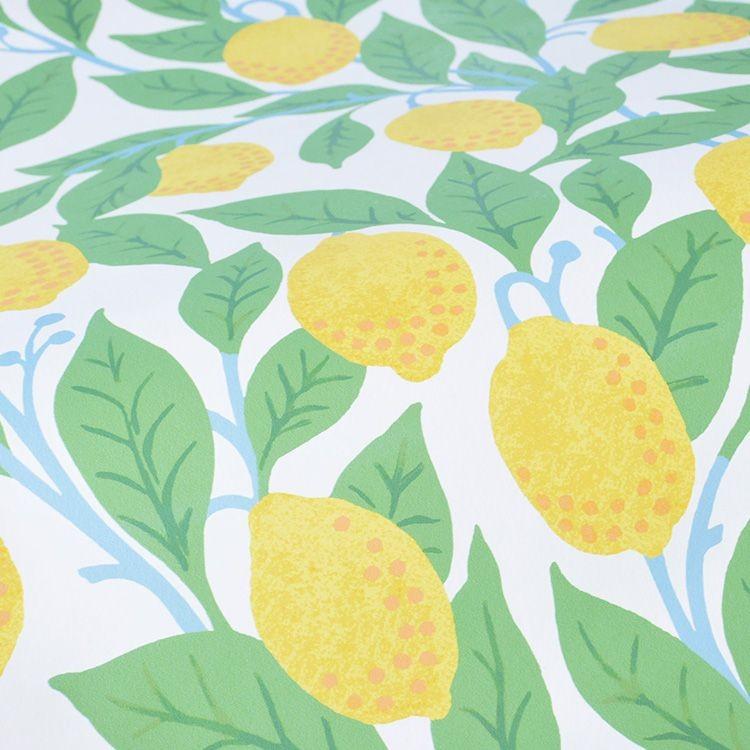 貼ってはがせる シール 壁紙 リメイクシート wallshoppe(ウォールショップ) / Lemons-White | 壁紙屋本舗 | 04