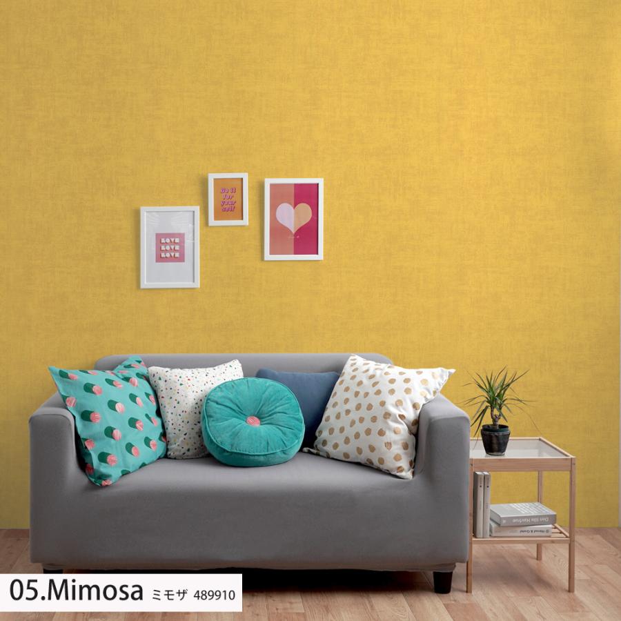 ヴィンテージ　輸入壁紙　未使用　10m　幅約53.5cm　イエローオレンジ系 壁紙屋本舗 壁紙 のり付き 輸入壁紙 破れにくい イエロー 9柄 53cm×10m