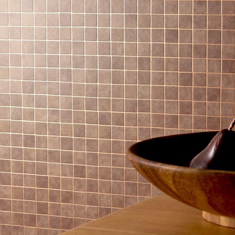 壁紙屋本舗 のりなし 壁紙 シンプル タイル 茶色 ブラウン 撥水コート スクエア スクエアタイル Sbb 1416 1416 1m単位 切売 壁紙屋本舗 Paypayモール店 通販 Paypayモール