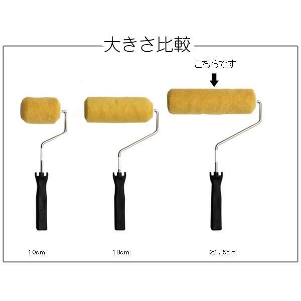 壁紙 ペンキ 施工道具 レギュラー ローラー ハンドル付 幅22.5cm