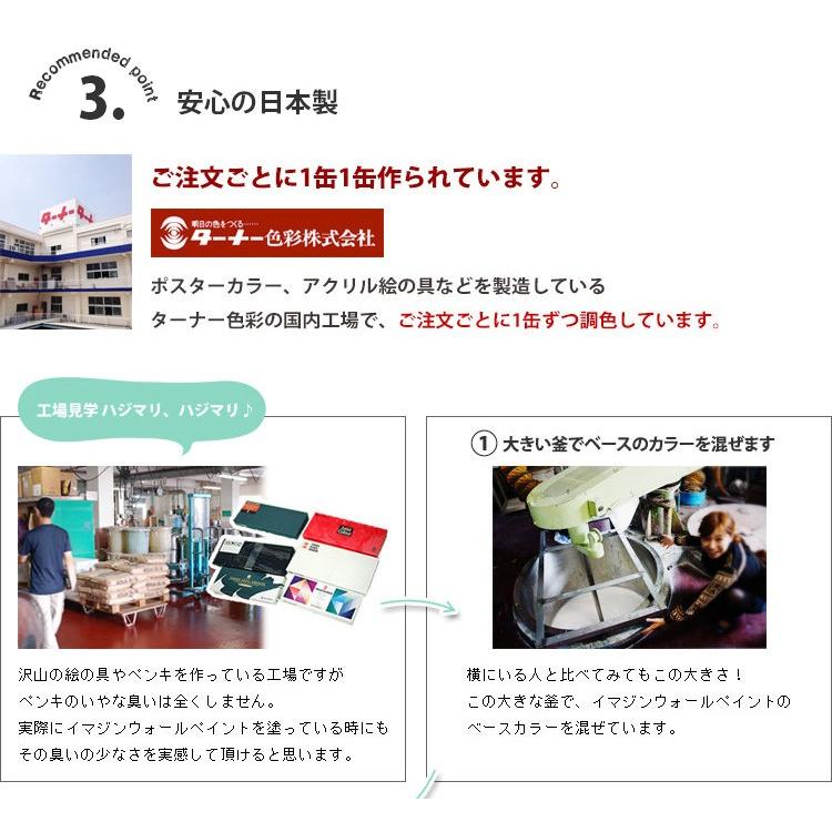 ペンキ 水性 壁紙の上から塗れるペンキ ブルーグレー 灰色 青 4L＋塗装道具のセット イマジンブルーグレートーンペイント｜kabegamiya-honpo｜16