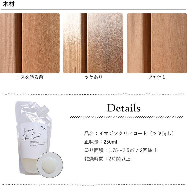 水性ウレタン ニス イマジン クリアコート Matte マット ツヤ消し 250ml 2回塗 1 75 2 5平米 壁紙屋本舗 Paypayモール店 通販 Paypayモール