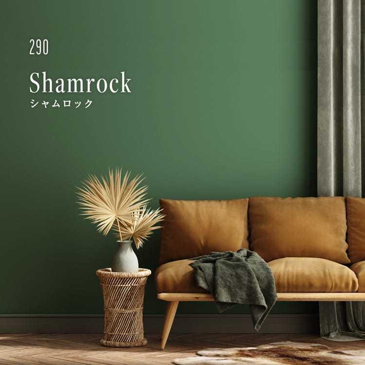 mokiwiiページ E400緑 イマジンウォールペイント ペンキ 水性 塗料 4L 道具付き 緑 黄