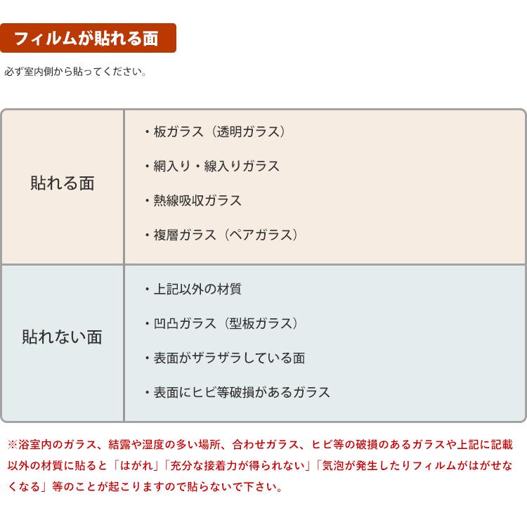 窓ガラス フィルム UVカット ガラス飛散防止 ガラス シート 防災フィルム 地震 防災 災害対策 防災対策 巾46cm×長さ1.8m | 壁紙屋本舗 | 06