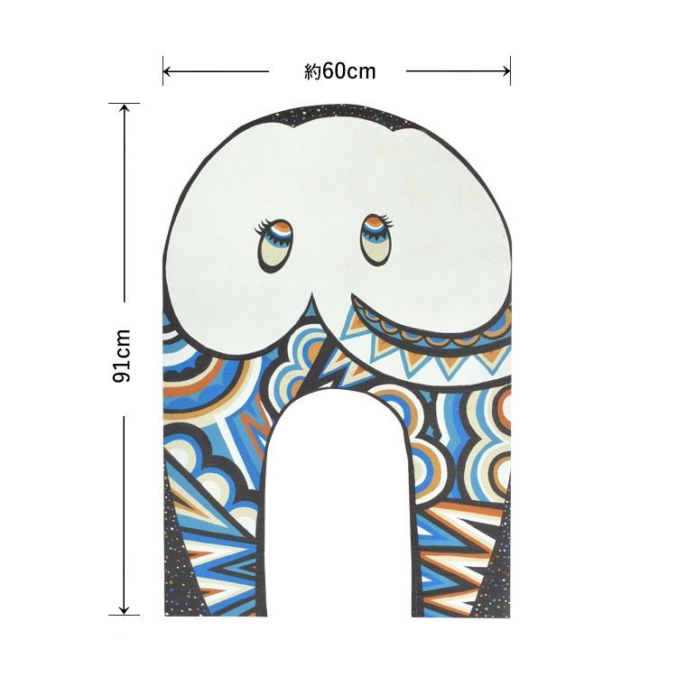 拭ける トイレ用マット約60cm×90cm トイレトレーニングにおすすめ ゾウ キリン ユニコーン かわいいトイレトレーニング キッズ |  | 05