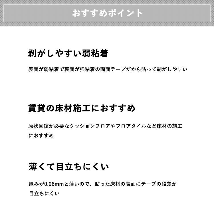 床材用 両面テープ クッションフロア マット タイルシート 2cm幅 m巻 表 弱粘着 裏 強粘着 壁紙屋本舗 Paypayモール店 通販 Paypayモール