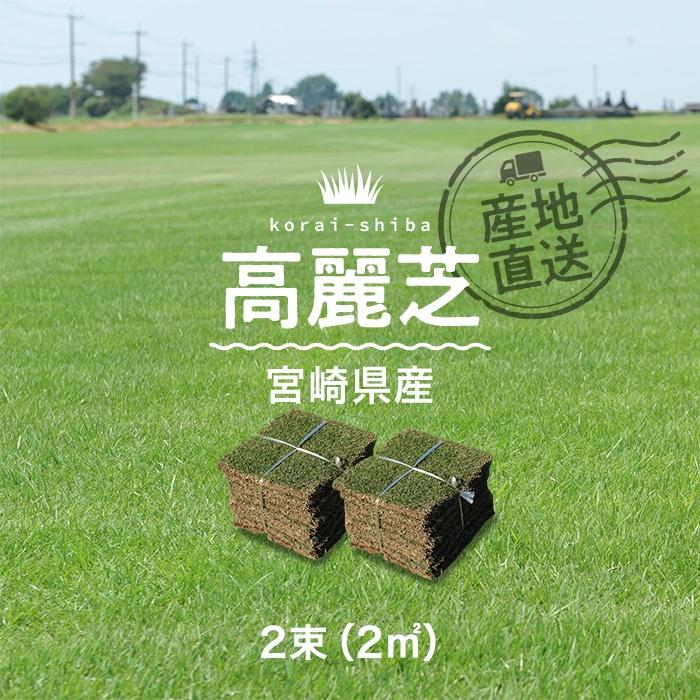 天然芝 芝生 高麗芝 宮崎県産 2束（2平米）入 ソッド（Yahoo!・DIYSHOP RESTA Yahoo!店）