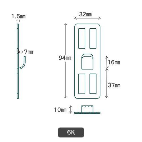 壁美人金具6K金具ホワイト化粧カバーフックセット : 壁掛けショップ