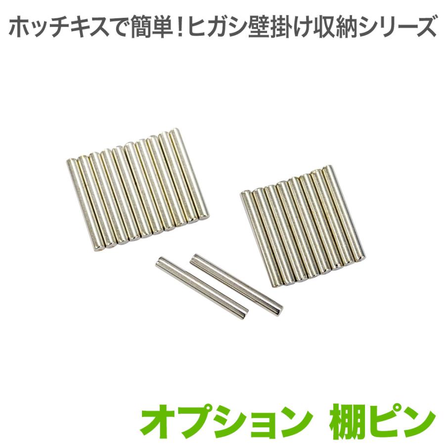 ホッチキスで壁掛け収納 ヒガシLBシリーズ LB1000 オプション 棚ピン 20本 5枚分｜kabekake-shop