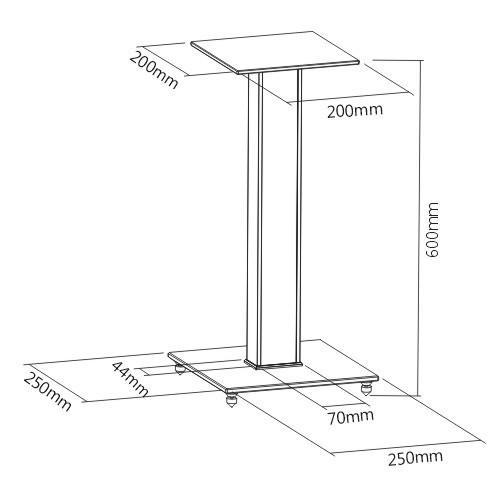 スピーカースタンド SPセッタースタンドBS100 ミドル 2台セット｜kabekake-shop｜07