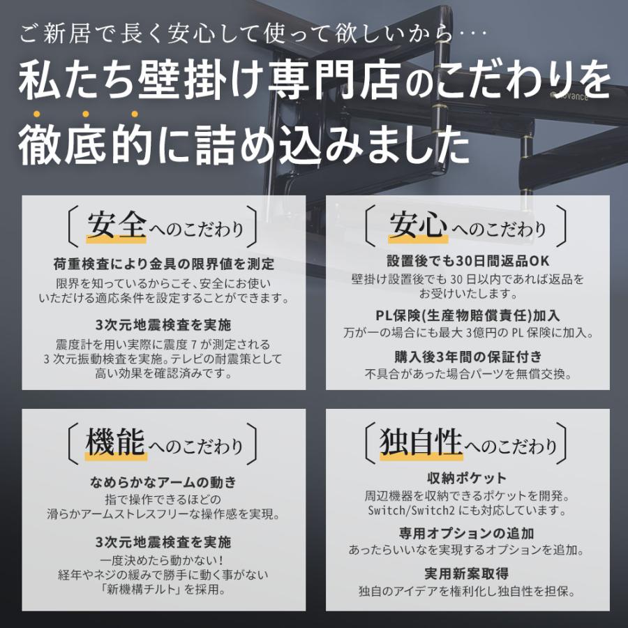 テレビセッター 待望の超大型テレビに対応するアーム金具 37-102インチ