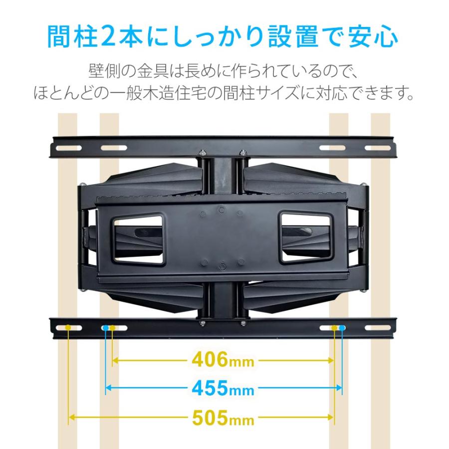 【未使用・完品】TVセッターフリースタイル VA226 Mサイズ ブラック テレビセッター テレビ 壁掛け 金具 壁掛けテレビ 収納付き 32-74