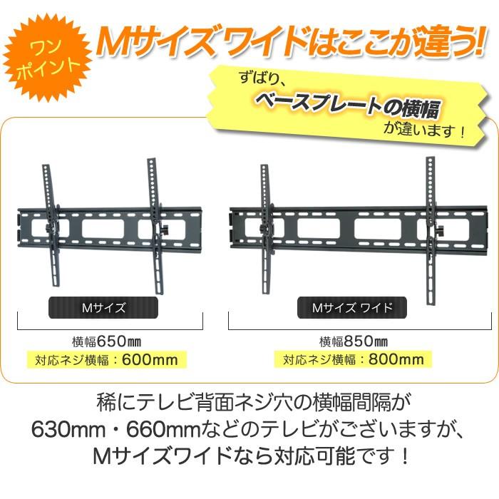 壁掛けテレビ金具 金物 TVセッターチルト1 Mサイズ ワイドプレート｜kabekake-shop｜08