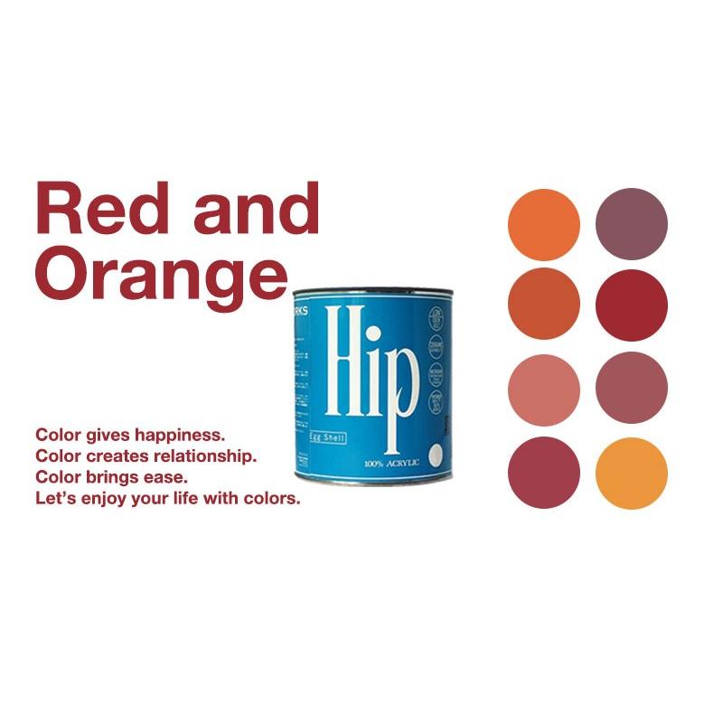 ペンキ 水性ペンキ 水性塗料 Hip 0 9l 缶 木材 壁紙 ペイント リフォーム ペンキ缶 壁用 ローラー 赤 オレンジ Paint かべがみ革命 通販 Paypayモール