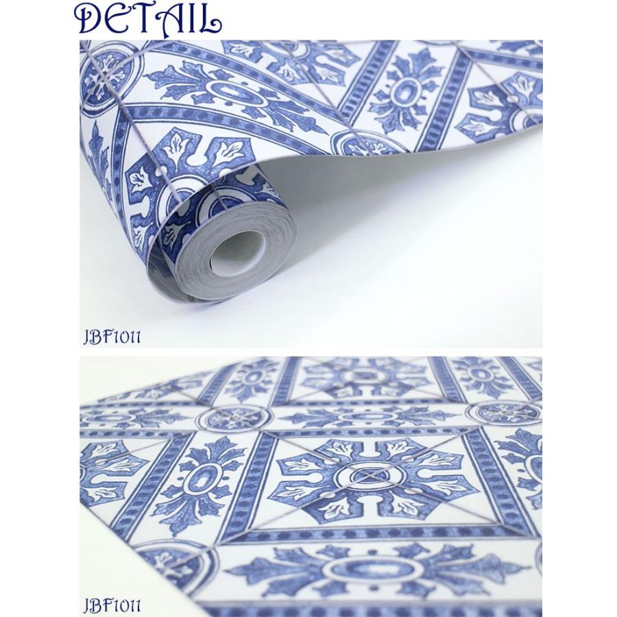 壁紙 フリース壁紙 Jebrille Wallpaper ヴィンテージタイル 巾46cmx10m アンティーク タイル柄 はがせる壁紙 貼ってはがせる 壁紙 Jbf1011 かべがみ革命 通販 Yahoo ショッピング