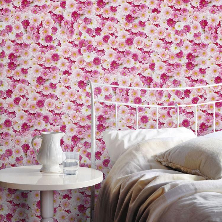 壁紙 フリース壁紙 Jebrille Wallpaper フラワー ガーベラ ピンク プチ 巾46cmx10m 花柄 おしゃれ はがせる壁紙 貼ってはがせる壁紙 かべがみ革命 通販 Paypayモール