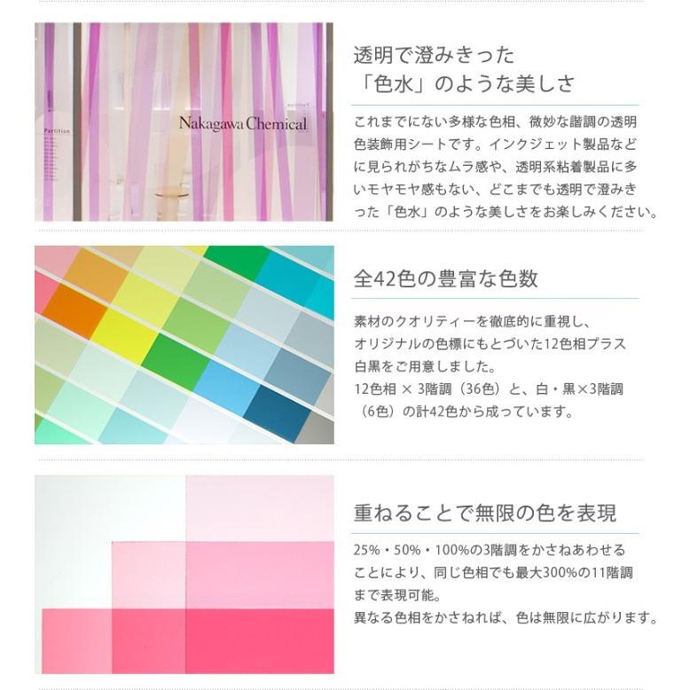 カッティングシート IROMIZU 125cmx1m単位切り売り 粘着シート色水 透明 紫外線 カット 装飾 クリスタル リフォーム シート リメイクシート cutting sheet