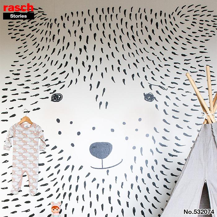 壁紙 輸入壁紙 rasch Stories 200cmx300cm 全1柄 はがせる壁紙 貼って 