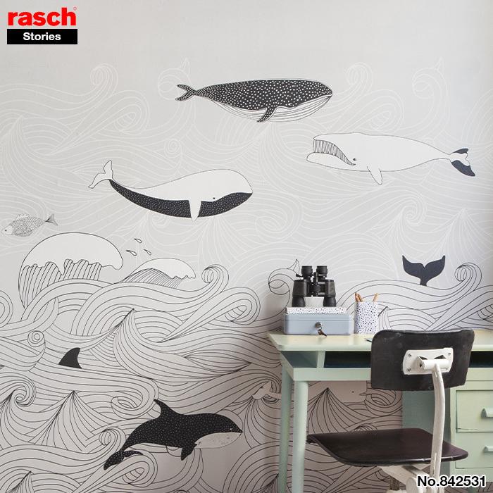 壁紙 輸入壁紙 rasch Stories 200cmx280cm 全2色 はがせる壁紙 貼ってはがせる壁紙 フリース壁紙 賃貸 ドイツ製 海の画像