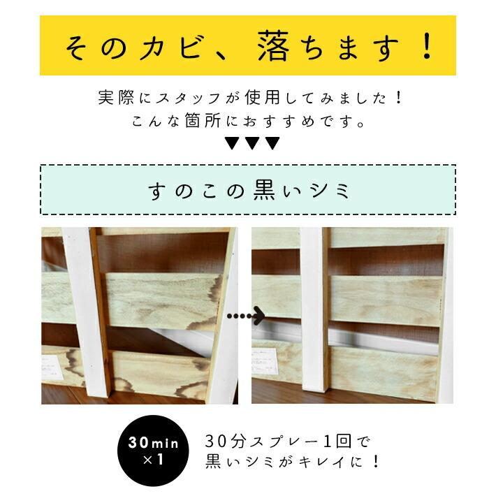 布カーテン・畳・エアコン対応 スプレー式カビ取り剤450ml／KABIYA（カビ屋）黒カビ洗えない布素材用 | KABIYA | 05