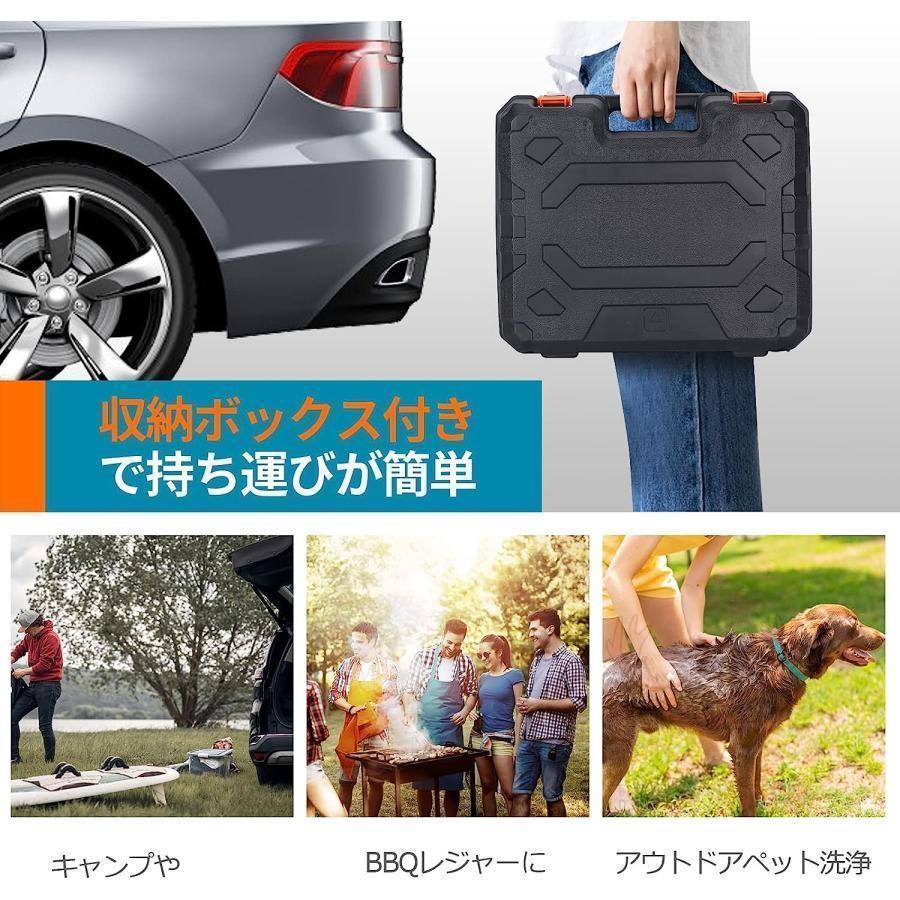 高圧洗浄機 コードレス 2024強化版 洗車機 軽量 充電式 8MPa 6IN1