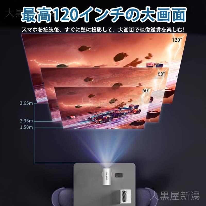 プロジェクター 4K 1080P 家庭用 天井 伸縮性 1200ANSI DVD WiFi 5G