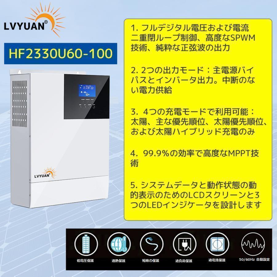 LVYUAN（リョクエン）MPPT 3KW 3000W 正弦波 オフグリッド ハイブリッド インバーター 24Vバッテリーに対応 ソーラーインバーター充電器｜kabuchanstore｜12