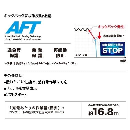 マキタ 125mm 18V 充電式ディスクグラインダ GA512DZ(スライド マキタ 125mm 18V 充電式ディスクグラインダ GA512DZ(スライド