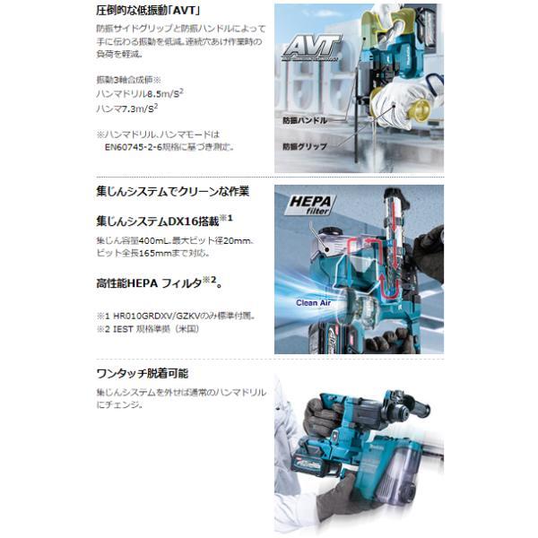 マキタ HR010GRDXV 40Vmax 充電式ハンマドリル 20mm 【本体+2.5Ah