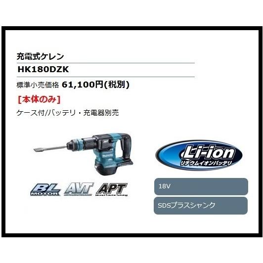 マキタ 18V 充電式ケレン HK180DZK (本体+ケース) □安心の マキタ 18V 充電式ケレン HK180DZK (本体+ケース) □安心の