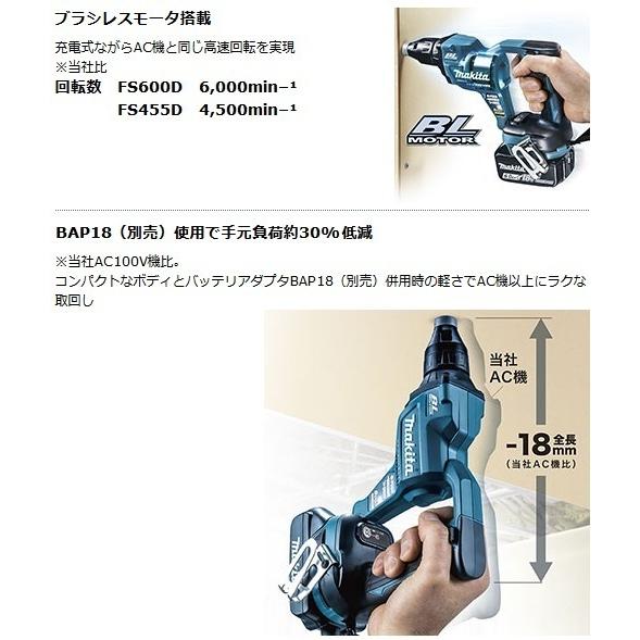 マキタ（makita） 18V 充電式スクリュードライバ FS600DZB (黒) (本体 