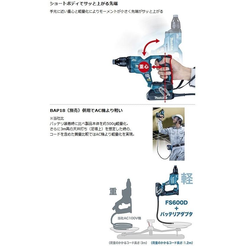 マキタ（makita） 18V 充電式スクリュードライバ FS600DZB (黒) (本体 