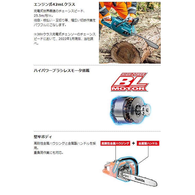 マキタ MUC019GZ2 (青) 350mm 40Vmax 充電式チェンソー [本体+ マキタ MUC019GZ2 (青) 350mm 40Vmax 充電式チェンソー [本体+