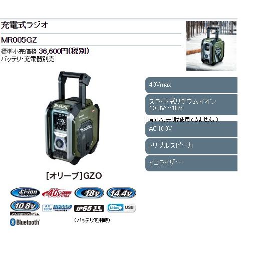 マキタスピーカーラジオMR005GZO