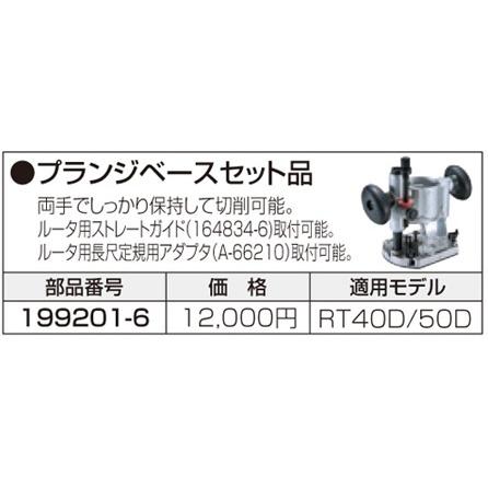 マキタ 充電式トリマRT40D/RT50D用 プランジベースセット品 マキタ 充電式トリマRT40D/RT50D用 プランジベースセット品