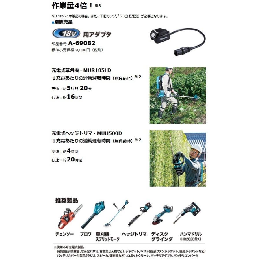 マキタ（makita） ポータブル電源ユニット PDC01 A-69098(本体・ハーネス付)+バッテリ(BL1860B) [6.0Ah]×4 ...