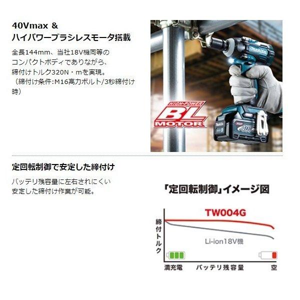 マキタ TW004GZ+ケース 40Vmax 充電式インパクトトレンチ 【本体 マキタ TW004GZ+ケース 40Vmax 充電式インパクトトレンチ 【本体