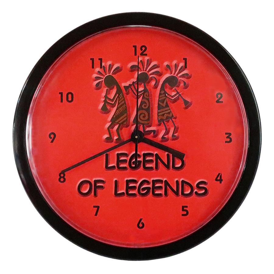 ココペリ 掛け時計 壁掛け 時計 装飾 雑貨　赤 レッド ネイティブ柄 精霊 インテリア Clock011 :Clock011:カチーナトレーディング  - 通販 - Yahoo!ショッピング