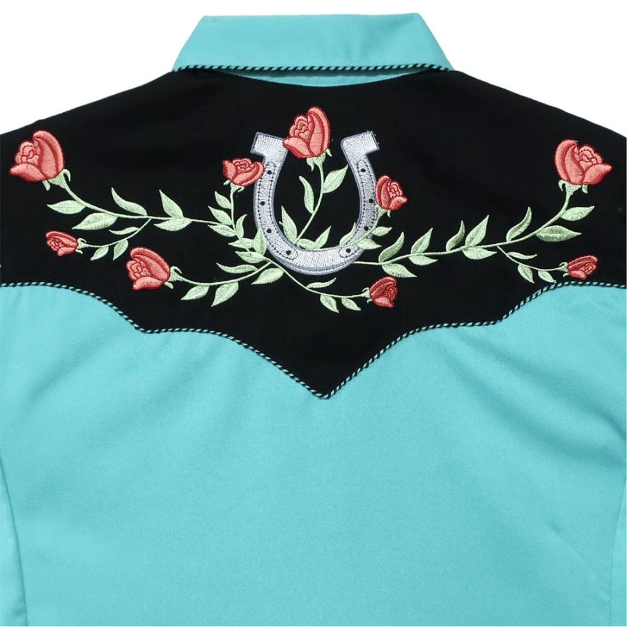 新品タグ付き Roper ウエスタン シャツワンピース 薔薇 ロデオ 刺繍