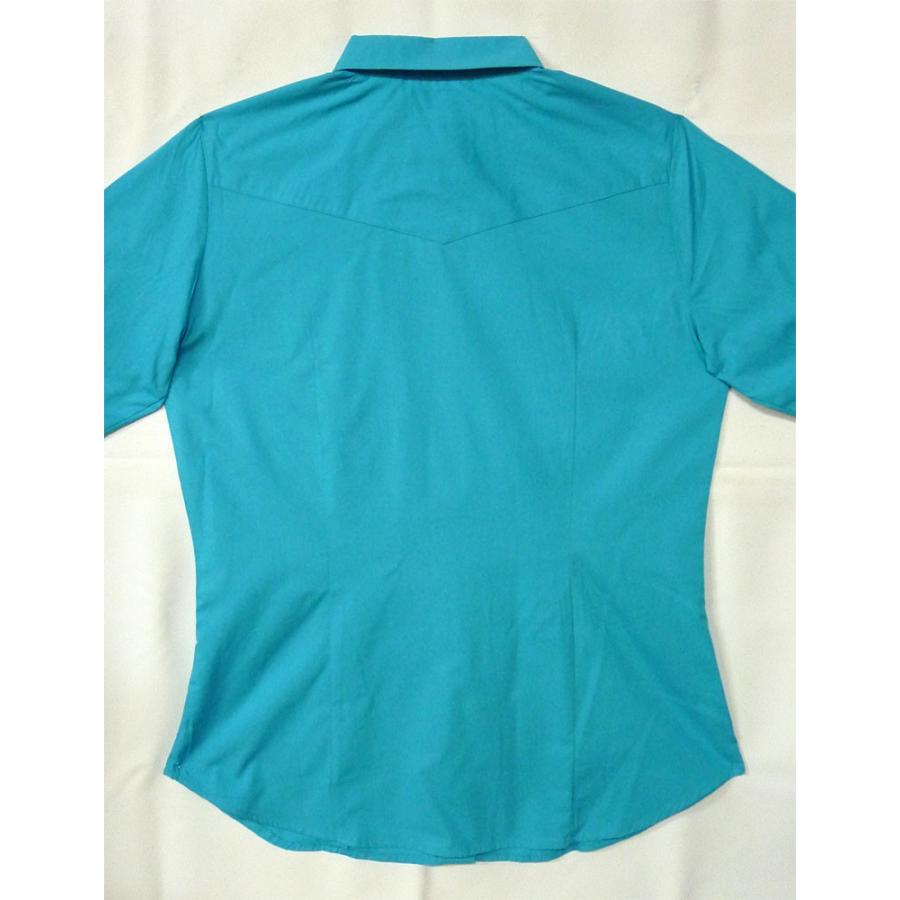 ゆうパケ可 レディース ウエスタンシャツ ターコイズ ブルー 無地 シャツ ローパー Lps291 Lps291 カチーナトレーディング 通販 Yahoo ショッピング